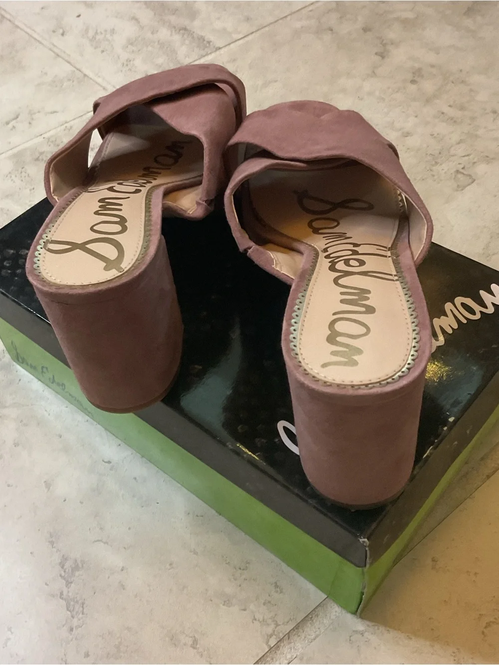 Sam Edelman Jayne Platform Sandal - Dusty Rose 11M suede NIB